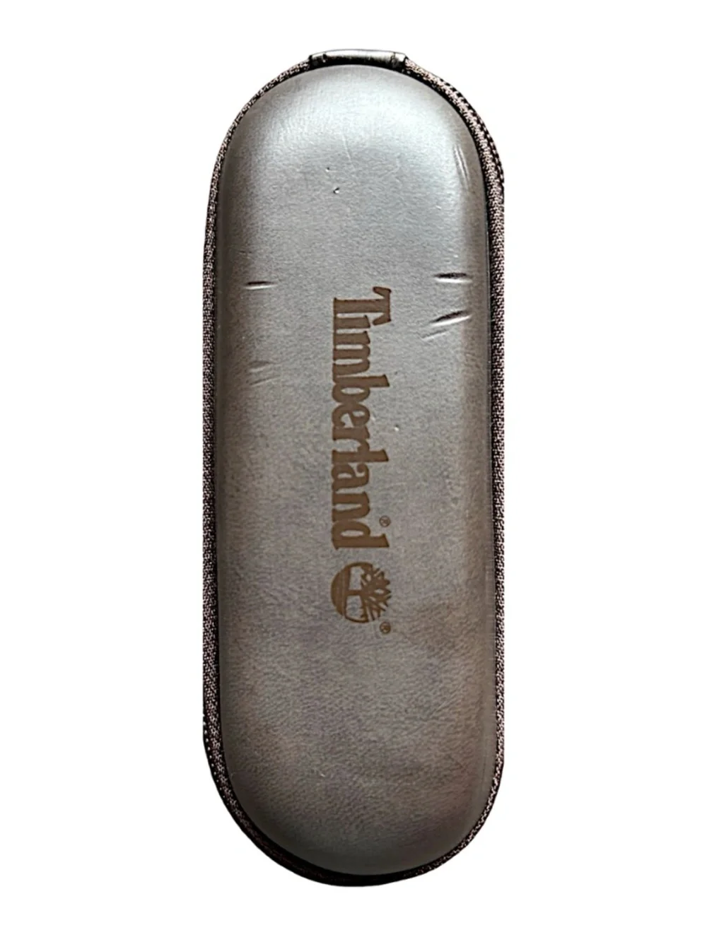 TIMBERLAND Eyeglasses Zip Around Case 6 3/4” Oval Embossed